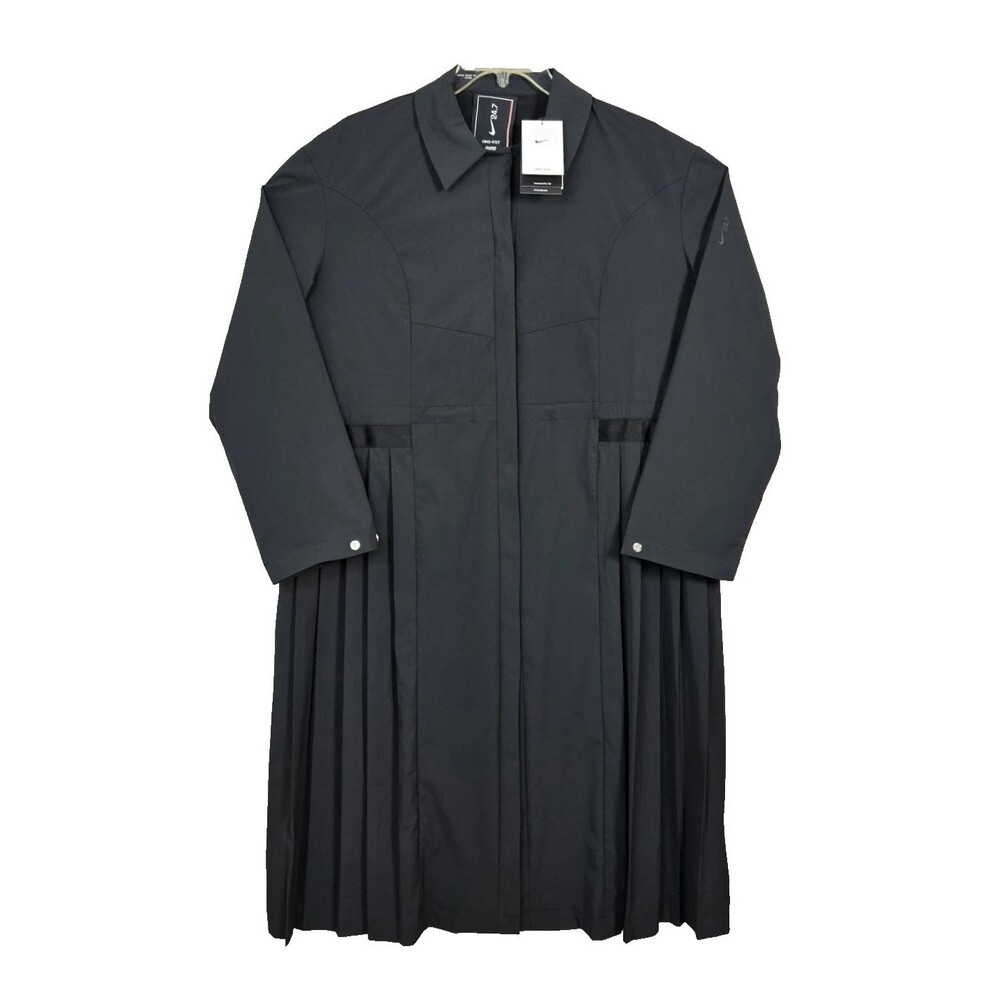 Nike Women Medium Tall 24.7 PerfectStretch Dri-FIT Oversized Trench Coat Black